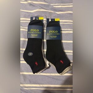 2 Pair Men’s Polo Ralph Lauren Full Cushion Quarter Socks 3 Pack 824032PKDXL NWT
